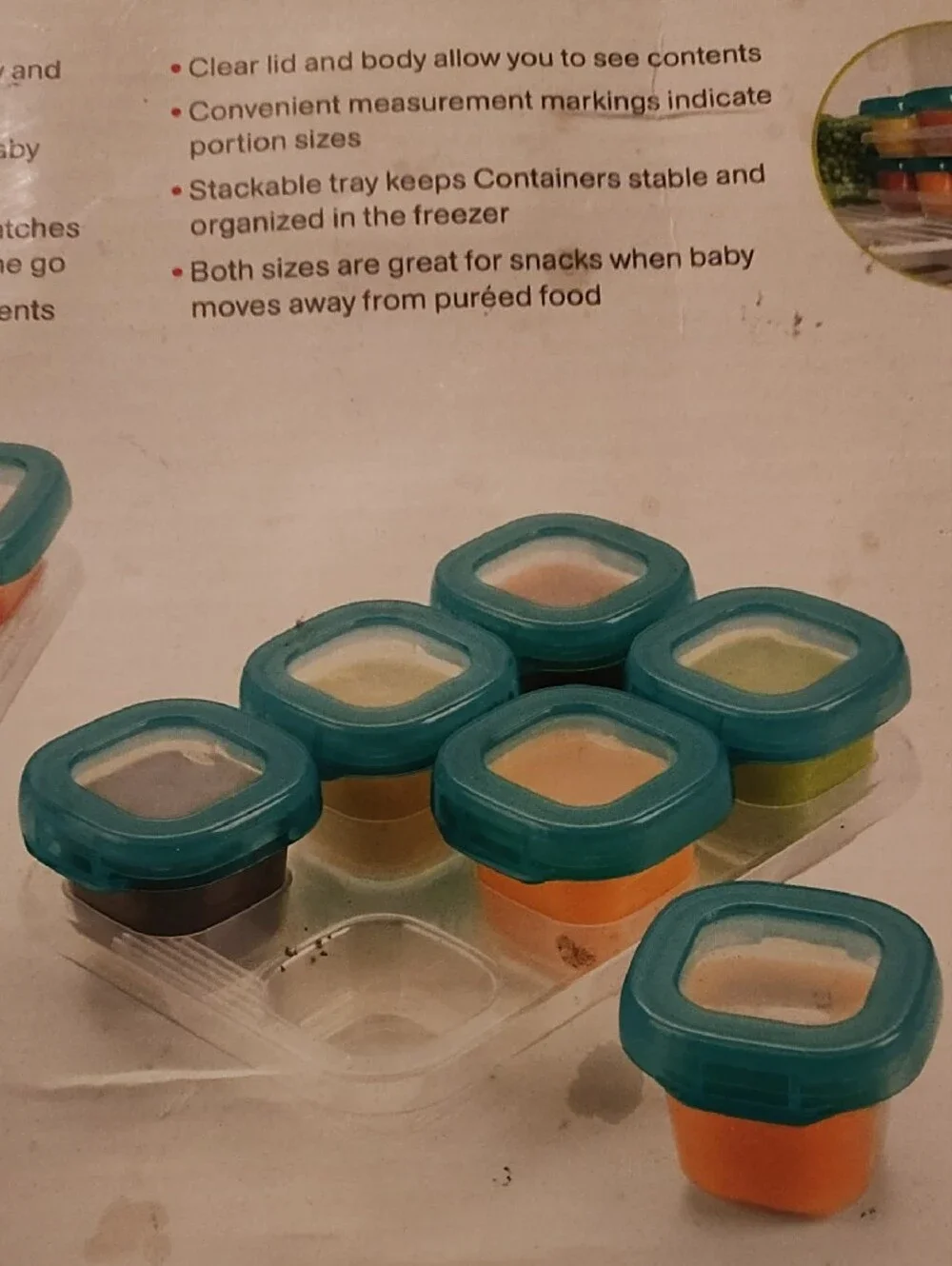 Oxo Blue-Lid Small Food Storage Containers Set